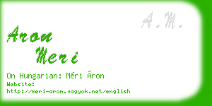 aron meri business card